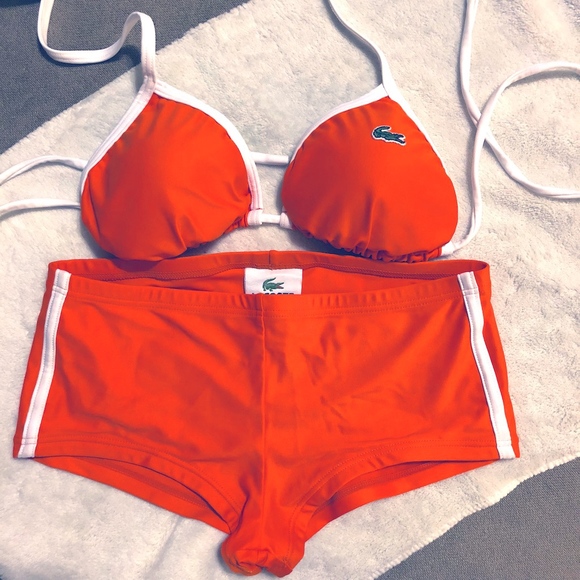 Lacoste Orange Ufjctk13l Xs Poshmark Swimbikini Set Size ZiPkuX